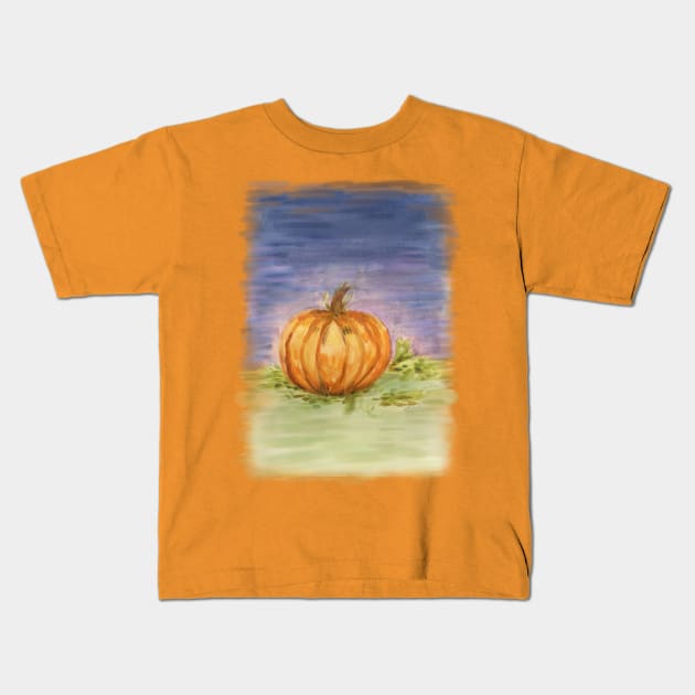 Watercolor Pumpkin Patch Kids T-Shirt by Elisa_Arts